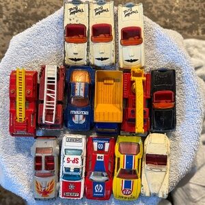 Vintage Matchbox 1980s Die-Cast Toy Cars Set of 14 STP Mazda Thunderbird